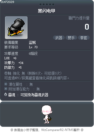 黑闪电甲 Tooltip