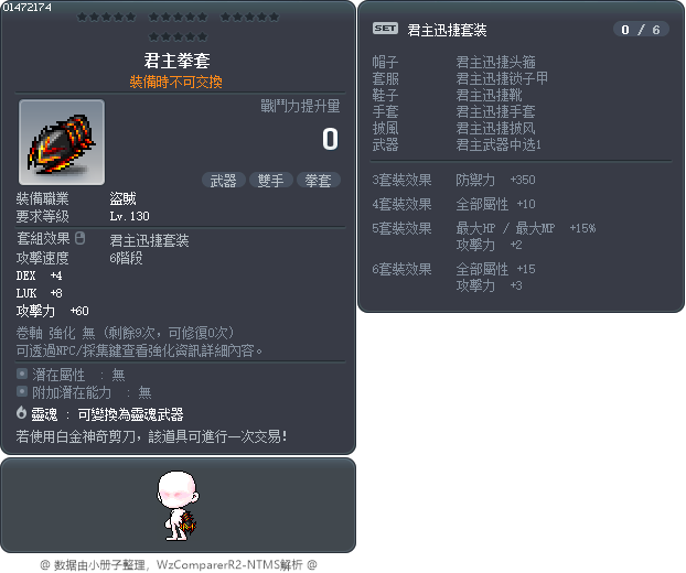 君主拳套 Tooltip