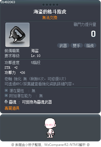 海盗的格斗指虎 Tooltip