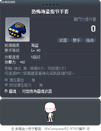 恐怖海盗指节手套 Tooltip
