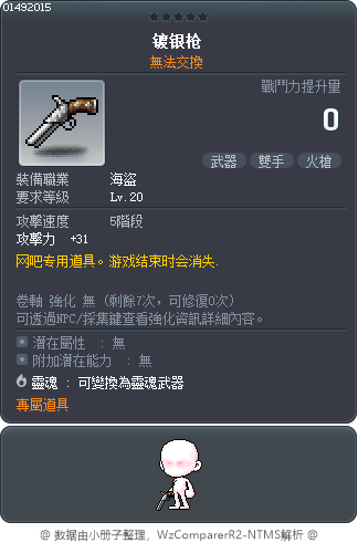 镀银枪 Tooltip