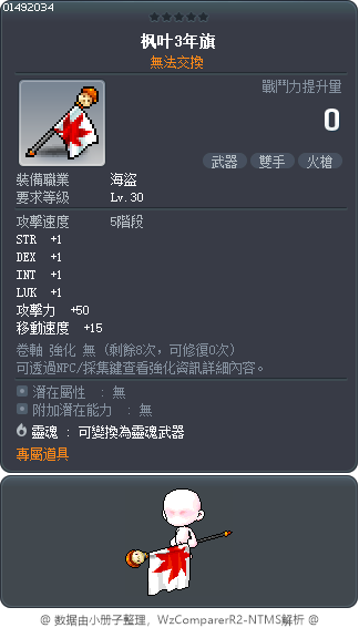 枫叶3年旗 Tooltip