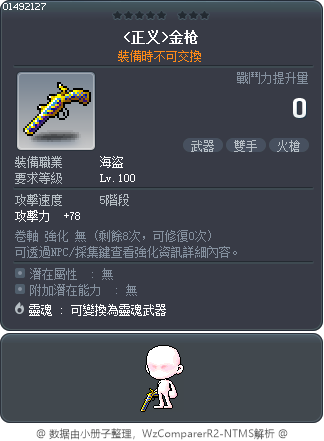 <正义>金枪 Tooltip