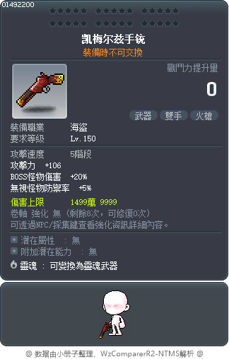 凯梅尔兹手铳 Tooltip