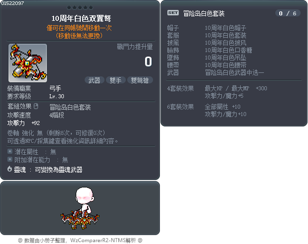 10周年白色双翼弩 Tooltip