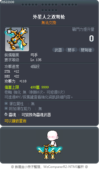 外星人之双弩枪 Tooltip