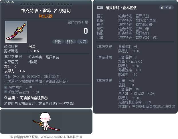 维克特班·雷昂 名刀鬼切 Tooltip