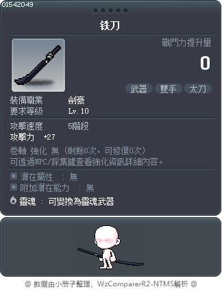 铁刀 Tooltip