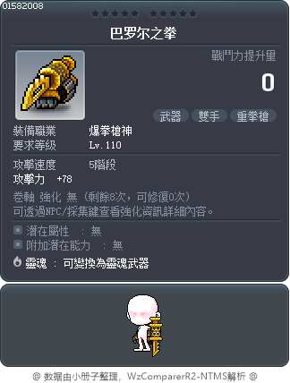 巴罗尔之拳 Tooltip