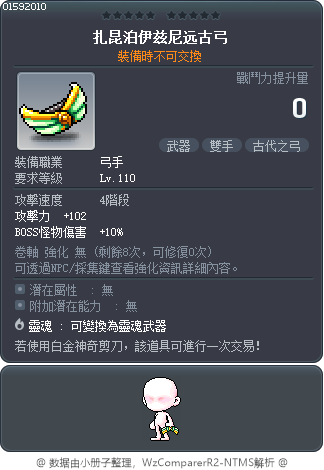 扎昆泊伊兹尼远古弓 Tooltip
