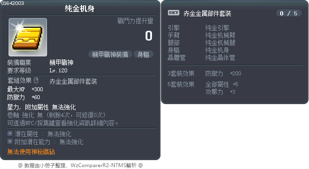 纯金机身 Tooltip