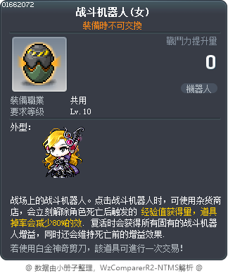 战斗机器人(女) Tooltip