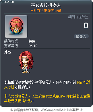 巫女希拉机器人 Tooltip