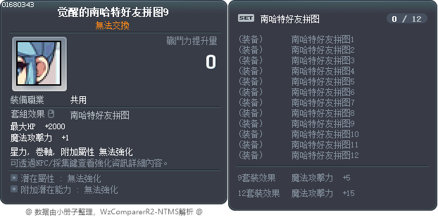 觉醒的南哈特好友拼图9 Tooltip