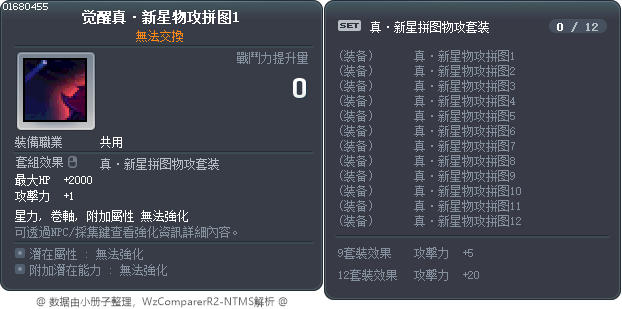 觉醒真·新星物攻拼图1 Tooltip
