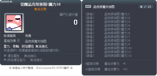 觉醒品克缤拼图(魔力)8 Tooltip