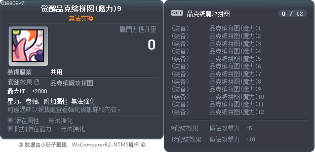 觉醒品克缤拼图(魔力)9 Tooltip