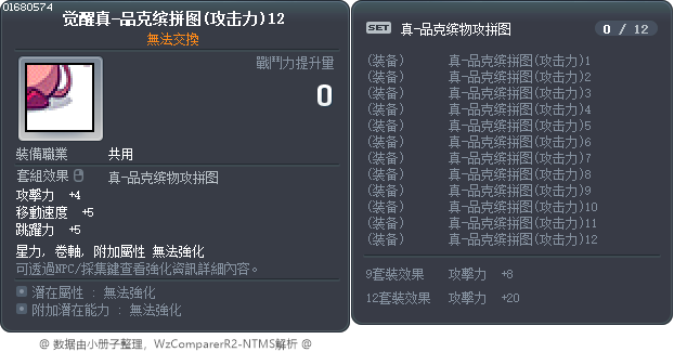 觉醒真-品克缤拼图(攻击力)12 Tooltip