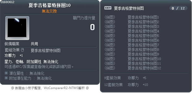 夏季吉格蒙特拼图10 Tooltip