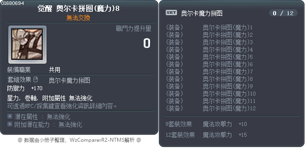 觉醒 奥尔卡拼图(魔力)8 Tooltip