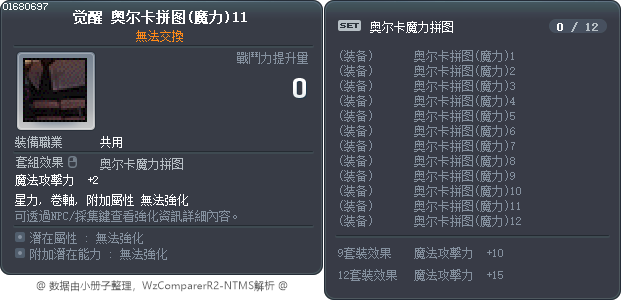 觉醒 奥尔卡拼图(魔力)11 Tooltip