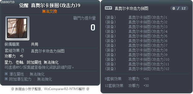 觉醒 真奥尔卡拼图(攻击力)9 Tooltip