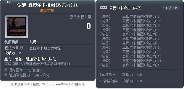 觉醒 真奥尔卡拼图(攻击力)11 Tooltip