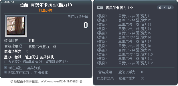 觉醒 真奥尔卡拼图(魔力)9 Tooltip