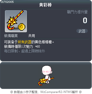 黄彩棒 Tooltip