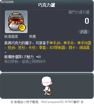 巧克力罐 Tooltip