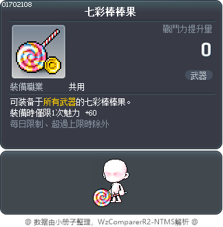 七彩棒棒果 Tooltip