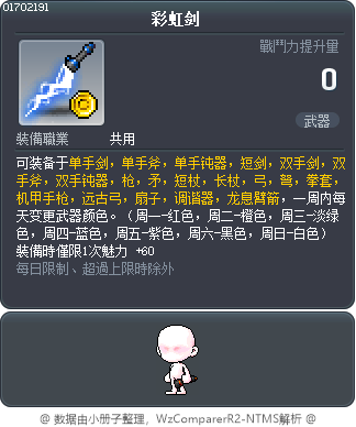 彩虹剑 Tooltip