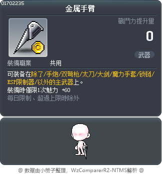 金属手臂 Tooltip