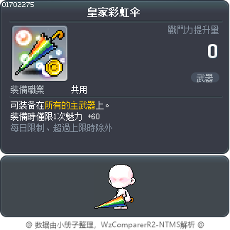 皇家彩虹伞 Tooltip