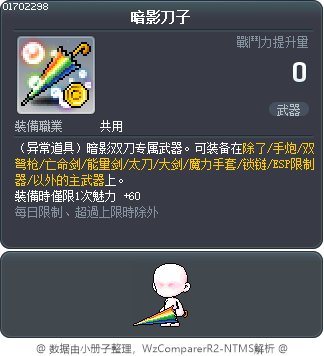 暗影刀子 Tooltip