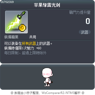 苹果绿雷光剑 Tooltip