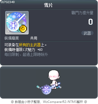 雪片 Tooltip