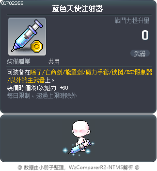 蓝色天使注射器 Tooltip