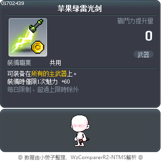 苹果绿雷光剑 Tooltip