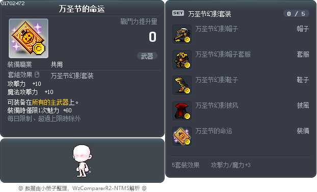 万圣节的命运 Tooltip