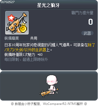 星光之狼牙 Tooltip