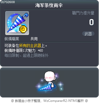 海军条纹雨伞 Tooltip