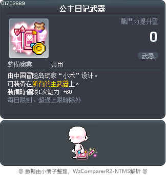 公主日记武器 Tooltip