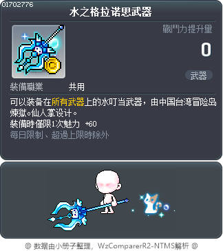 水之格拉诺思武器 Tooltip