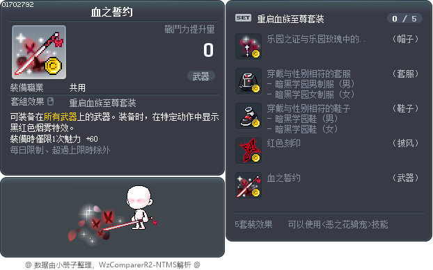血之誓约 Tooltip