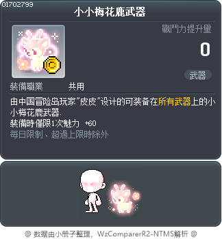 小小梅花鹿武器 Tooltip