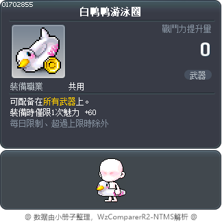 白鸭鸭游泳圈 Tooltip
