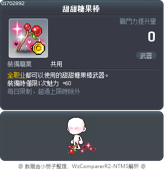 甜甜糖果棒 Tooltip
