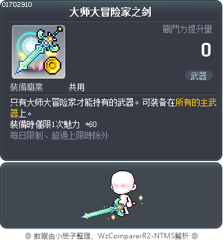 大师大冒险家之剑 Tooltip