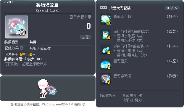永恆大海 Tooltip